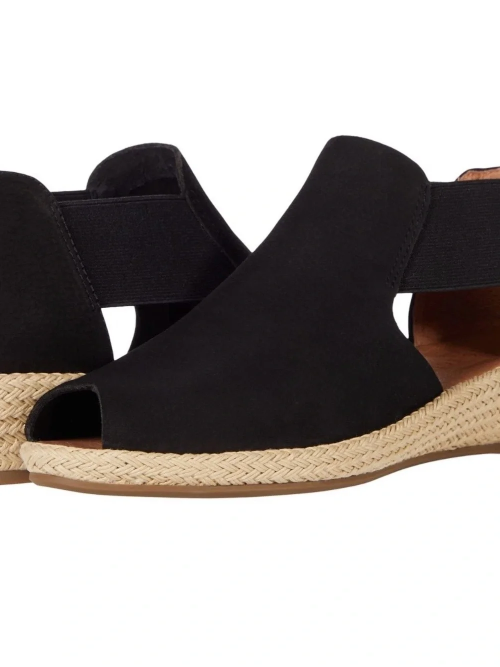 NWOT Gentle Souls by Kenneth Cole Black Wedge Espadrille Size 8